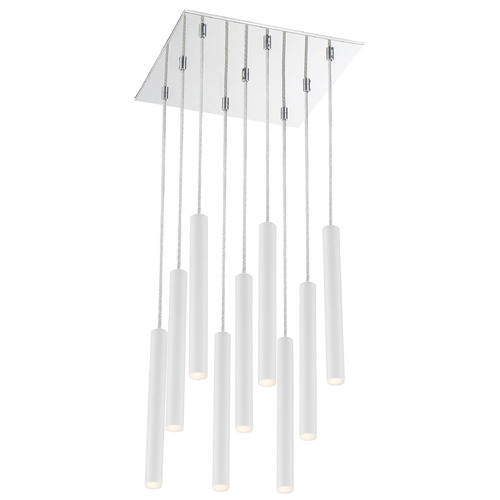 Z-Lite Forest Chrome LED Multi-Light Pendant by Z-Lite 917MP12-WH-LED-9SCH