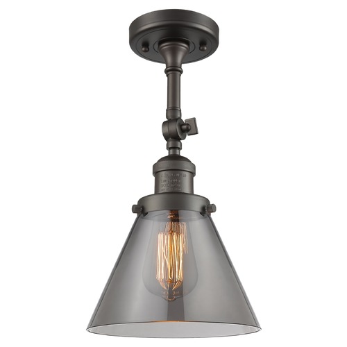 Innovations Lighting Innovations Lighting Large Cone Oil Rubbed Bronze Semi-Flushmount Light 201F-OB-G43