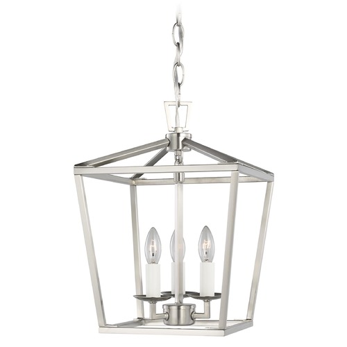 Dianna 3-Light Brushed Nickel Open Frame Mini Pendant by Visual Comfort Studio