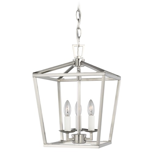 Visual Comfort Studio Collection Dianna 3-Light Brushed Nickel Open Frame Mini Pendant by Visual Comfort Studio 5192603-962