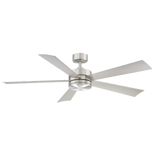 Modern Forms by WAC Lighting Modern Forms Wynd Stainless Steel LED Ceiling Fan with Light FR-W1801-60L-35-SS