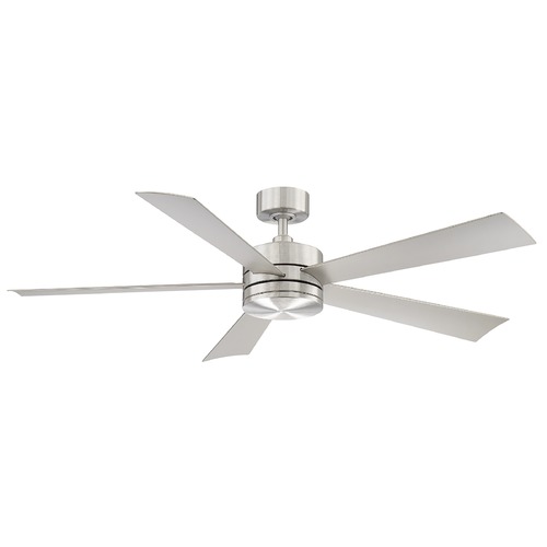 Modern Forms by WAC Lighting Wynd 60-Inch LED Outdoor Fan in Stainless Steel 2700K by Modern Forms FR-W1801-60L-35-SS