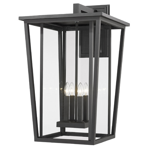 Seoul Black Outdoor Wall Light by Z-Lite