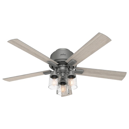 Hunter Fan Company Hartland Matte Silver LED Ceiling Fan by Hunter Fan Company 50656