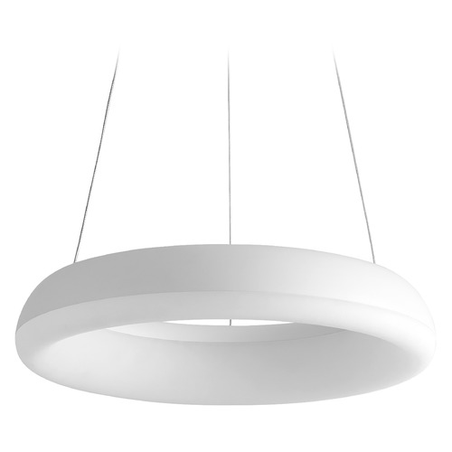 Roswell 16-Inch LED Pendant in White by Oxygen Lighting