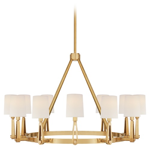 Visual Comfort Signature Collection Thomas OBrien Alpha Chandelier in Antique Brass by Visual Comfort Signature TOB5512HABL