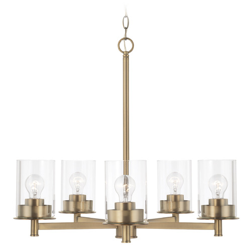 HomePlace by Capital Lighting Mason Chandelier in Aged Brass by HomePlace Lighting 446851AD-532