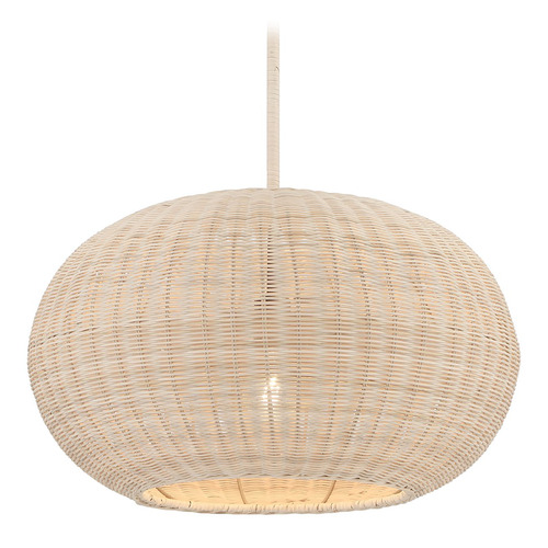 Modjeska Pendant in Coal & Natura Rattan by Minka Lavery