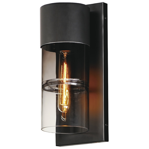 Smokestack Small Black LED Outdoor Wall Light by ET2 Lighting