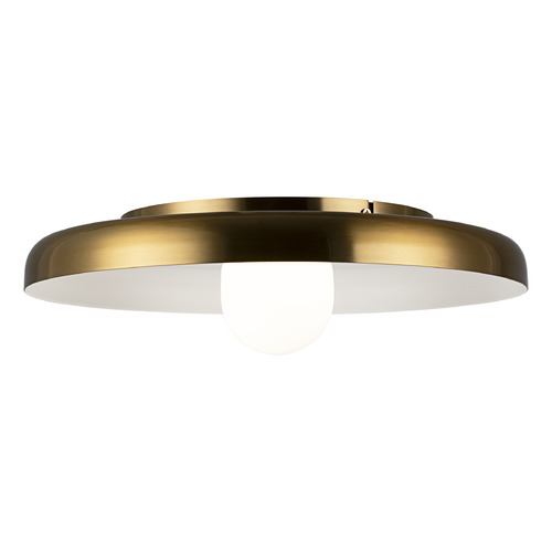 Matteo Lighting Matteo Lighting Creston Aged Gold Brass LED Flushmount Light X34421AGOP