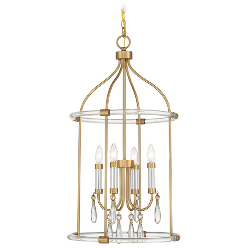 Savoy House Savoy House Lighting Mayfair Warm Brass and Chrome Pendant Light 7-7714-4-195