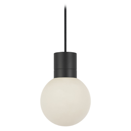 Mina Alabaster Small Pendant in Black by Visual Comfort Modern