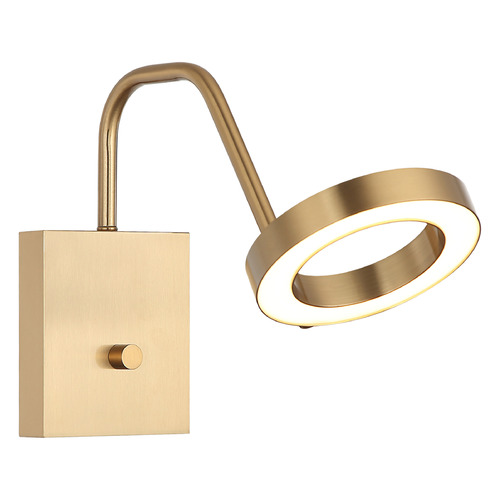 Matteo Lighting Realm Aged Gold Brass LED Sconce
