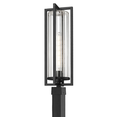 Z-Lite Aura Black Post Light