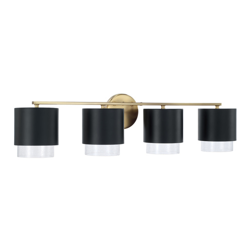 Capital Lighting Capital Lighting Weller Matte Brass and Black Bathroom Light 153041RK-549