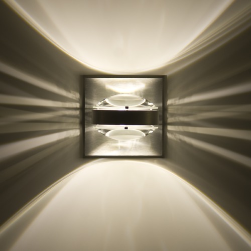 Besa Lighting Optos Brushed Aluminum LED Sconce