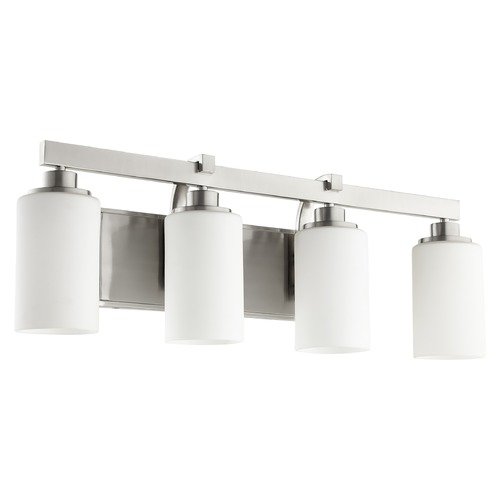 Quorum Lighting Lancaster Satin Nickel Bathroom Light by Quorum Lighting 5207-4-65