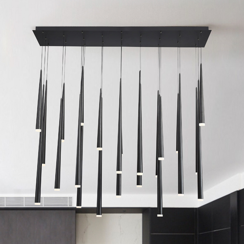 Cascade 23-Light LED Pendant in Black by Modern Forms
