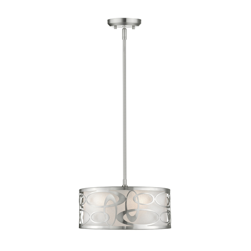 Z-Lite Opal Brushed Nickel Pendant by Z-Lite 195-14BN