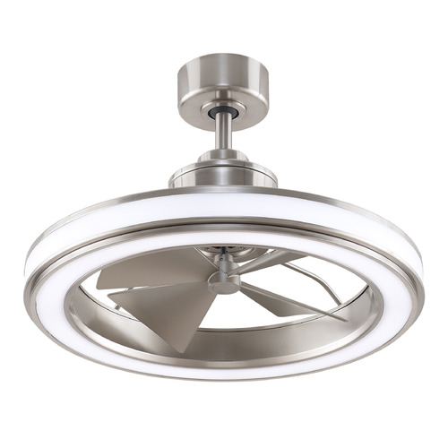 Fanimation Fans Gleam Brushed Nickel LED Ceiling Fan with Light