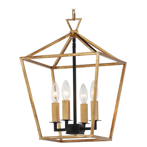 Maxim Lighting Abode Gold Leaf & Textured Black Mini-Chandelier by Maxim Lighting 25152GLTXB