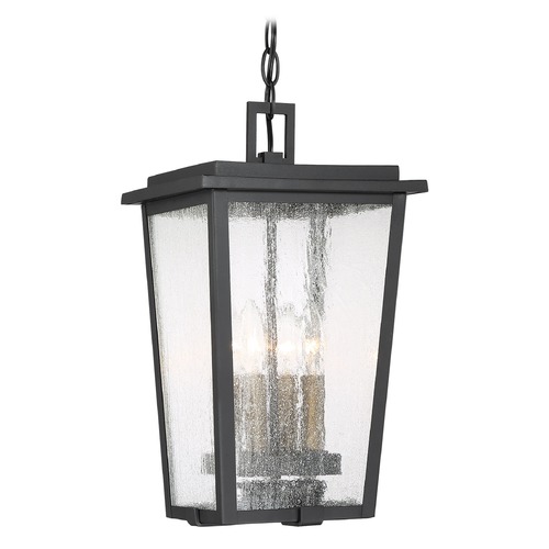Cantebury Burnt Gold & Sand Black Candle Sleeves Outdoor Hanging Light by Minka Lavery