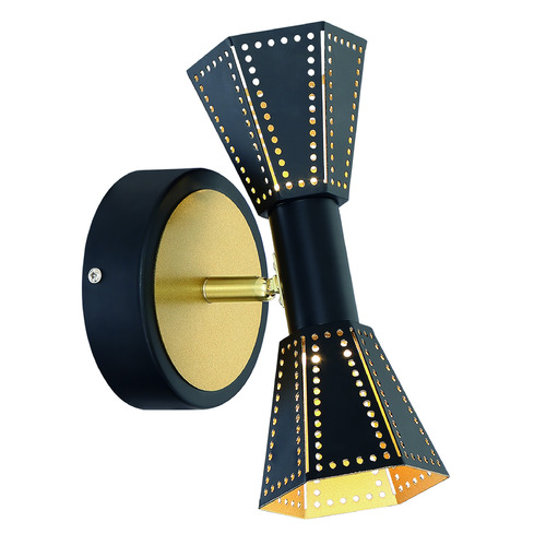Arnsberg Houston Black and Gold LED Sconce