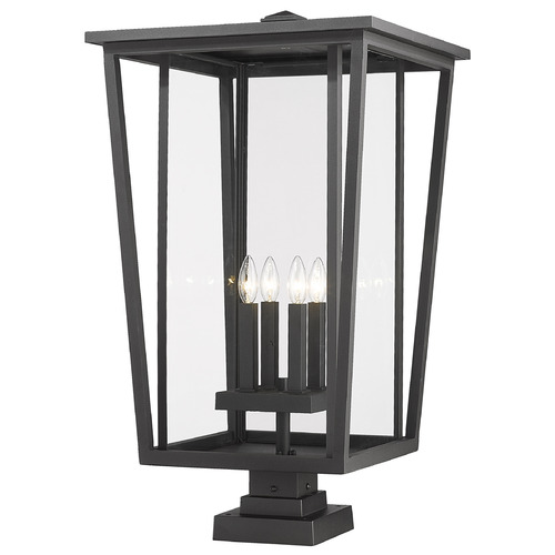 Seoul Black Post Light by Z-Lite