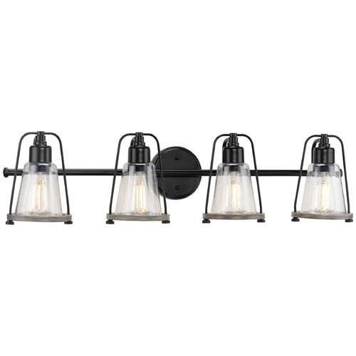 Progress Lighting Conway Matte Black Bathroom Light