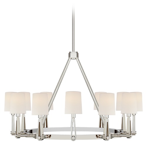 Visual Comfort Signature Collection Thomas OBrien Alpha Chandelier in Polished Nickel by Visual Comfort Signature TOB5512PNL