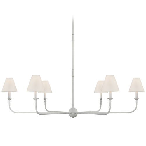 Visual Comfort Signature Collection Thomas OBrien Piaf Chandelier in Plaster White by Visual Comfort Signature TOB5452PWL