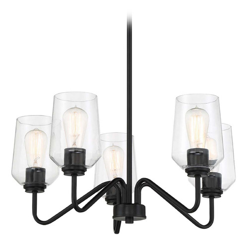 Shayna Flat Black Chandelier by Craftmade Lighting