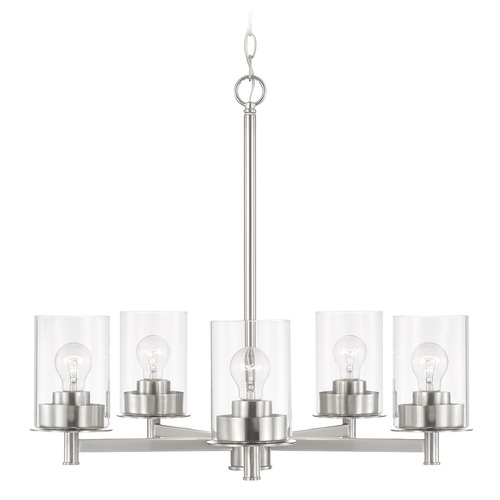 Mason Chandelier in Brushed Nickel by HomePlace Lighting
