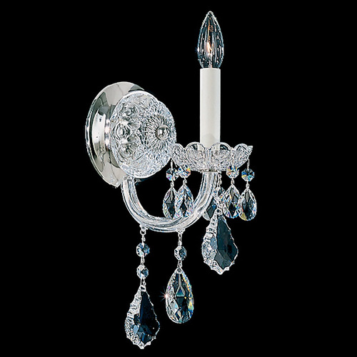 Schonbek Worldwide Lighting Olde World Polished Silver Sconce