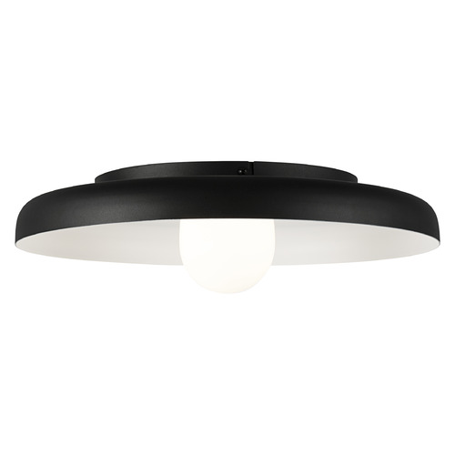 Creston Matte Black LED Flush Mount by Matteo Lighting