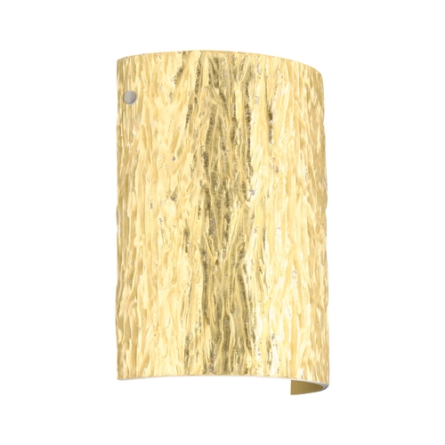 Besa Lighting Modern Sconce Wall Light Gold Glass Satin Nickel by Besa Lighting 7090GF-SN