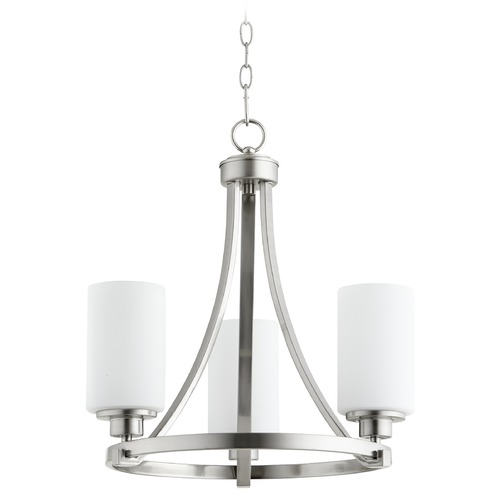 Quorum Lighting Lancaster Satin Nickel Mini-Chandelier by Quorum Lighting 6207-3-65