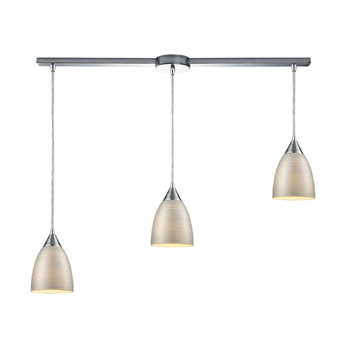 Elk Lighting Merida Polished Chrome Multi-Light Pendant with Bowl / Dome Shade 56530/3L