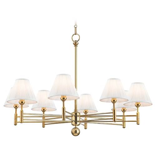 Hudson Valley Lighting Classic No. 1 Aged Brass Chandelier by Hudson Valley Lighting MDS106-AGB