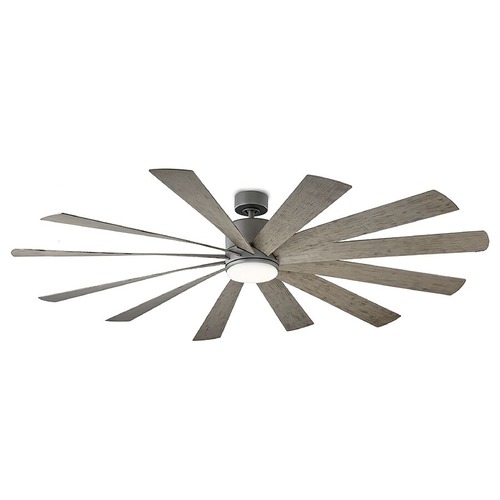 Modern Forms by WAC Lighting Windflower 80-Inch LED Smart Outdoor Fan in Graphite 2700K by Modern Forms FR-W1815-80L27GHWG