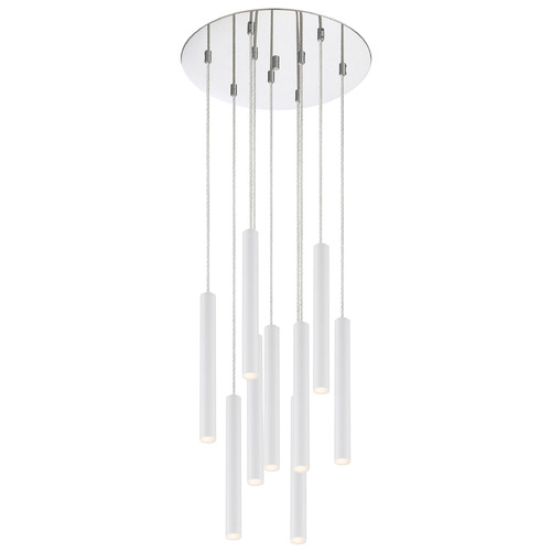 Z-Lite Forest Chrome LED Multi-Light Pendant by Z-Lite 917MP12-WH-LED-9RCH