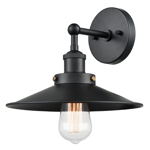 Matteo Lighting Bulstrodes Workshop Black Sconce by Matteo Lighting W46111BKBK