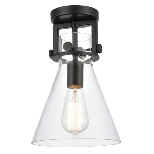 Innovations Lighting Innovations Lighting Newton Matte Black Semi-Flushmount Light 411-1F-BK-8CL