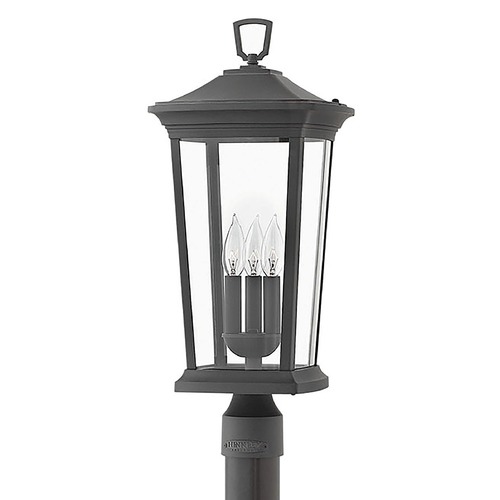 Bromley 22.75-Inch 12V Large Post Light in Museum Black by Hinkley Lighting