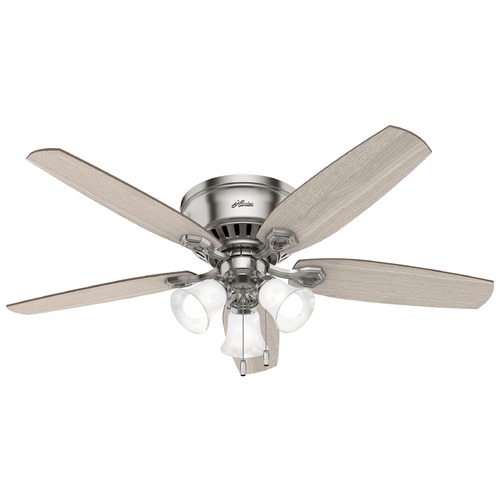 Hunter Fan Company Builder Brushed Nickel LED Ceiling Fan by Hunter Fan Company 51112