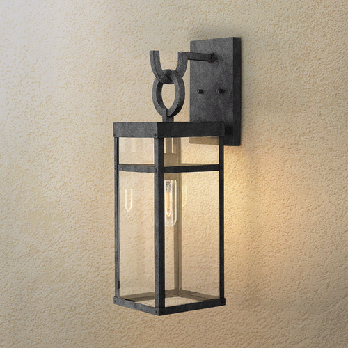 Porter Large Aged Zinc LED Outdoor Wall Light by Hinkley Lighting