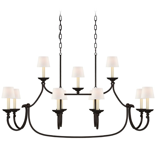 E.F. Chapman Flemish Linear Pendant in Aged Iron by Visual Comfort Signature