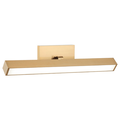 Matteo Lighting Parallel Aged Gold Brass LED Vertical Bathroom Light