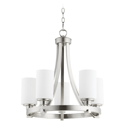 Lancaster Satin Nickel Chandelier by Quorum Lighting