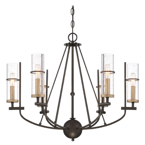 Minka Lavery Sussex Court Smoked Iron with Aged Gold Chandelier